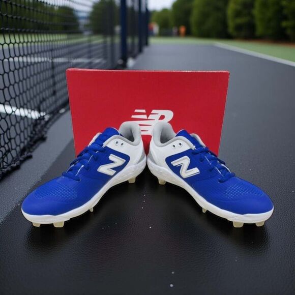 New Balance Fresh Foam X Velo v3 Metal Softball Cleats Blue/White - Picture 2 of 6